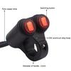 Motorcycle Headlight Handlebar Spotlight Double Flash Switch for 7/8'' 22mm Handlebar Modified Waterproof with Indicator Light Aluminum Alloy