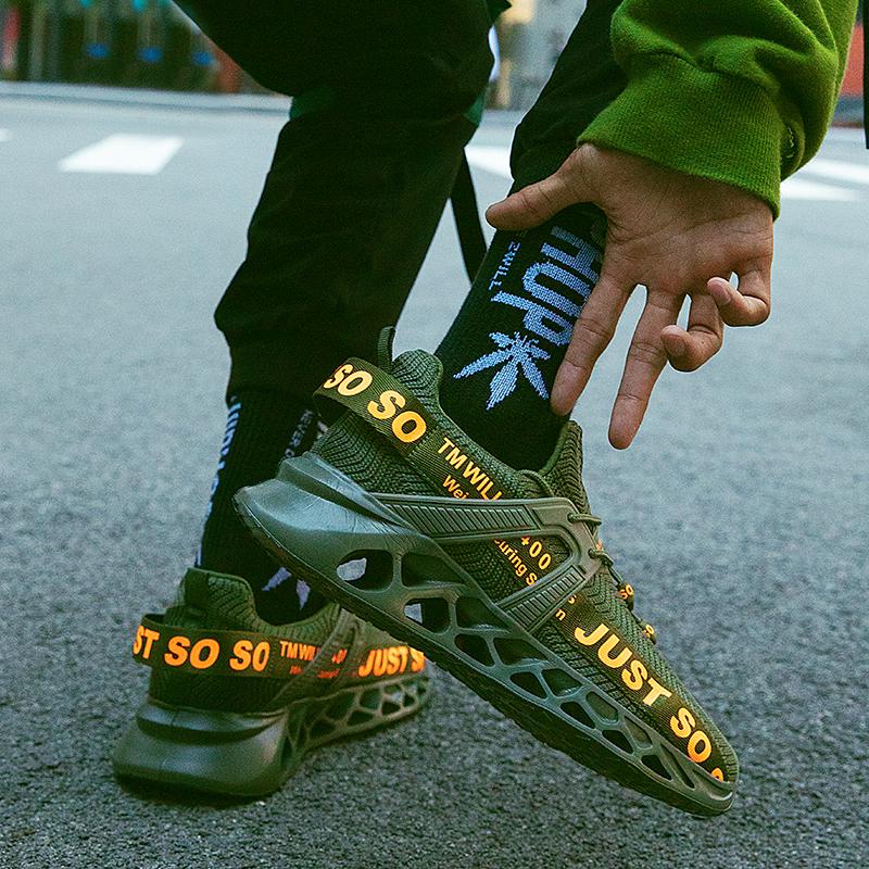 36-48 Мужская/женская летающая тканая подошва из ЭВА, легкая сетчатая удобная подкладка, уличная спортивная обувь для отдыха