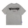 Wassup American Letter T-Shirt Short-Sleeved Men's Summer 2025 New Trendy Tee Couple Round Neck T-Shirt Top