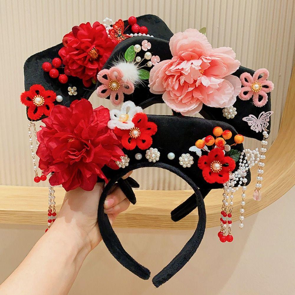 Bow Chinese Style Headwear Flower Hanfu Hair Clip Classical Ancient Style Headband  Children