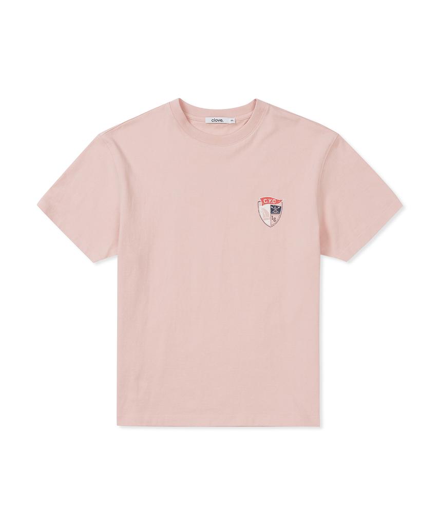 CLOVE [25Ss Clove] Shield Print T-Shirt (Pink)