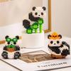 Non-Toxic Creative Mini Cute Panda Micro Building Blocks 3D Diamond Model Animals Bricks Diy City Construction Toys For Children Kids Gift