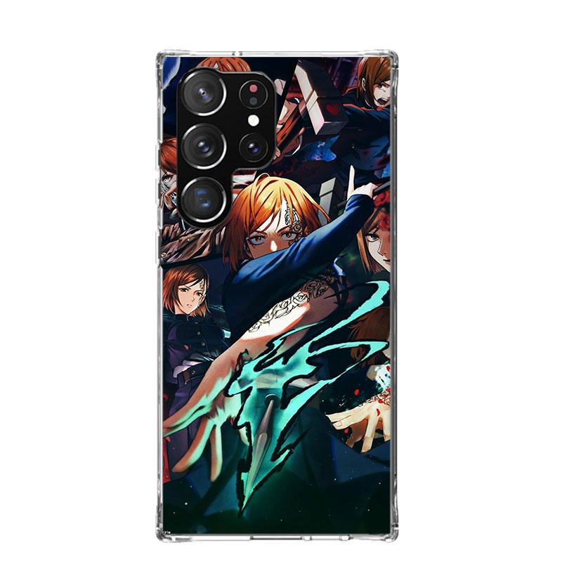 Kaisen J-Jujutsu Кугисаки Нобара Чехол для телефона Samsung Galaxy S25 Edge S24 S23 S22 S21 FE S20 Ultra S10 Plus + Арт Индивидуальный C