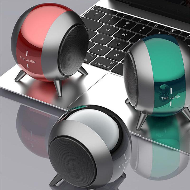 Беспроводной динамик Alien Metal Bluetooth, TWS сабвуфер, стереозвук, обновленная TF-карта, мини-портативный громкоговоритель, подарок
