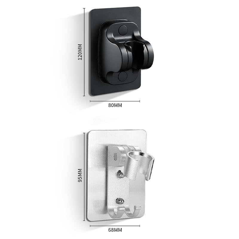 Самоклеящийся держатель для душевой штанги и лейки, регулируемый, настенный, фиксированная базовая пластина, кронштейн для аксессуаров для ванной комнаты