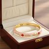 Flower Pattern Cloisonne Bracelet Rustic Style Women Bangle Blossom Enamel Bracelet  Gift