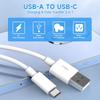 Кабель USB C длиной 5 м, USB A - удлиненный кабель для зарядки и синхронизации данных, USB-порт для камеры, телефона, Nintendo Switch и других устройств с портами - белый