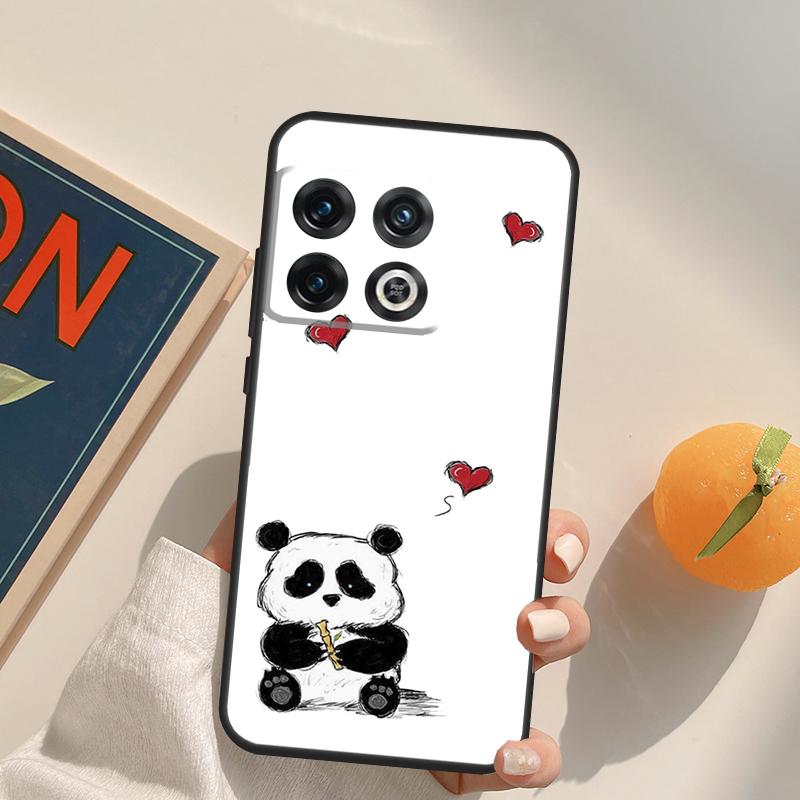 Cartoon Panda Case For OnePlus Nord 5 CE 2 3 4 Lite N20 N30 OnePlus 15 13 12 11 13T 10T 10R 12R 13R Cover
