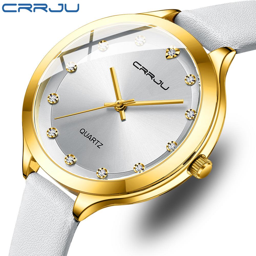 CRRJU новые женские часы, модные женские часы из сплава с ремнем