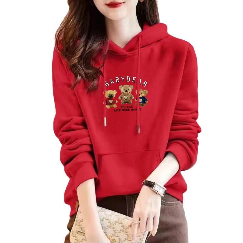Women's 2024 Retro Letter Print Sweatshirt - Spring/Autumn Loose Fit Long Sleeve Top