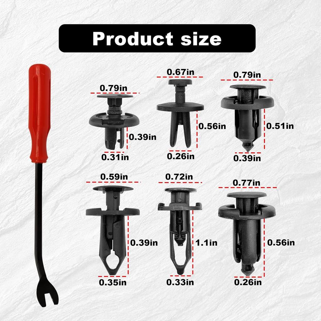 120Pcs Retainer Clips Push Type Fasteners 6.8Mm 8Mm 9Mm 10Mm - Expansion Screws Replacement Kit With Remover Tool Bumper Push Rivet Clips Compatible