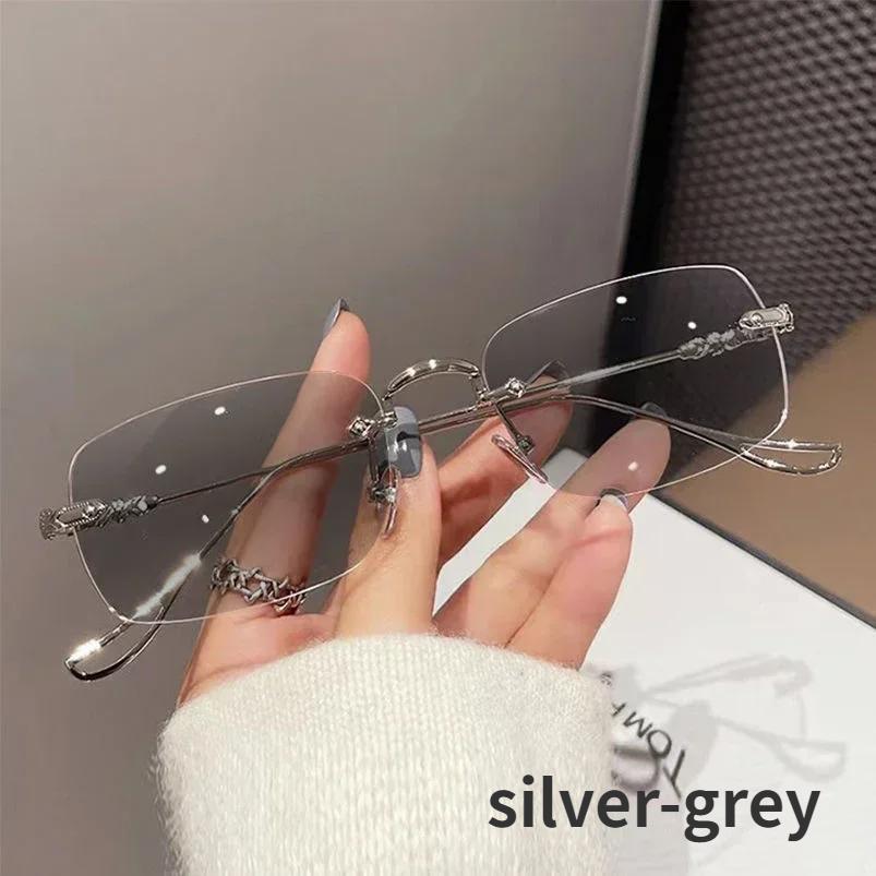 Luxury Rectangular Photochromic Reading Glasses Fashion Outdoor Color Changing Presbyopia Eyeglasses Diopter 0 To +4.0 Eyewear