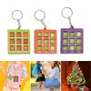 Pack of 16 Plastic Keyring Pendant Tic Tacs Toe Charm Keychain Colorful Key Chain Party Favors for Kids Backpacks
