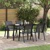 VidaXL Stackable Garden Chairs 4 Pcs Black Textilene Fabric 318780