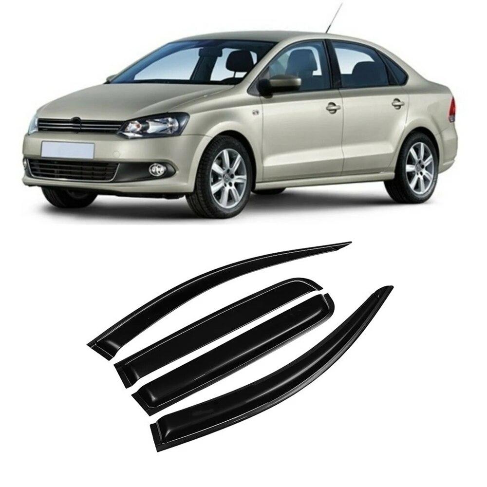 Для VW Polo 2011 2012 2013 2014 2015 2016 2017 2018 оконный козырек от солнца от дождя дефлектор навесы навесы клейкая накладка