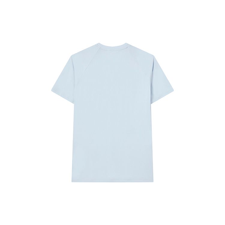 Fila Athletics Fitness Однотонная футболка с логотипом, вязаная, влагоотводящая, быстросохнущая, с коротким рукавом, мужская, топы, светло-дымчато-голубая, A11M221109F-BU