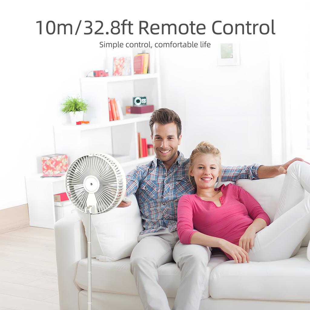 9-дюймовый портативный вентилятор на подставке, аккумулятор 10800 мАч, перезаряжаемый постоянный вентилятор типа C со светодиодной подсветкой