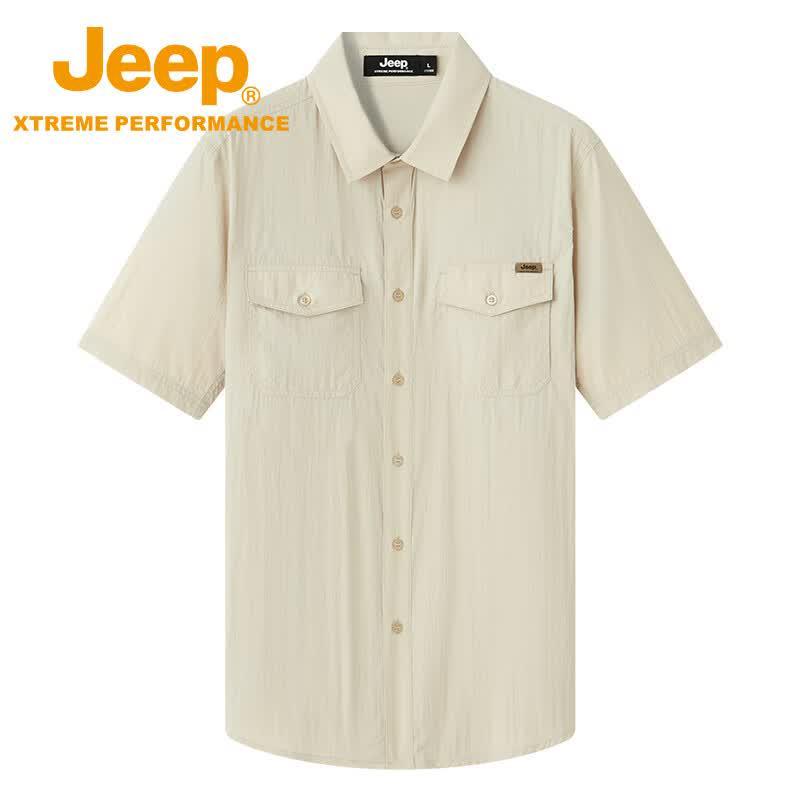 Jeep Men's Summer Cooling Waterproof Casual Shirt