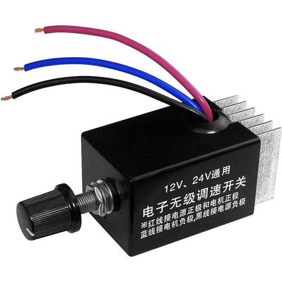 10A Регулятор скорости двигателя DC 12V 24V Электрический переключатель регулировки вентилятора для автомобиля, грузовика, вентилятора, управления отопителем