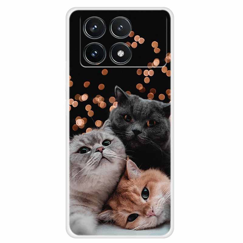 Clear Cover For Xiaomi Poco F6 Pro Case 2024 Paint Soft Silicone TPU Back Cases For Xiaomi Poco F6 Pro 5G Phone Cover Capa Coque