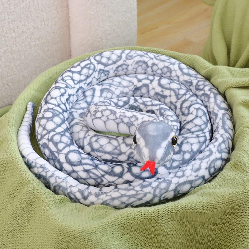 Имитация гигантского питона, плюшевая игрушка, длинная змея, желтый, оранжевый, зеленый питон, плюшевая игрушка, украшенный дом, праздничное украшение, трюк, реквизит