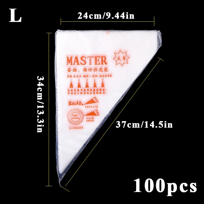 50/100 шт. в упаковке кондитерский мешок S/m/l одноразовый кондитерский мешок для глазури помадка для торта крем для украшения кондитерских насадок инструмент для украшения торта