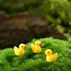 100/200Pcs/set Yellow Mini Duck Ornament Miniature Figures Tiny Duck Resin Handicraft Micro Landscape Plants Fairy Decoration