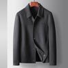 Осенне-зимняя 100% чистая шерсть с лацканами, молодежная деловая двухсторонняя повседневная куртка
