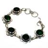 Chrome Diopside Gemstone 925 Silver Plated Handmade Jewelry Bracelet 6-8"