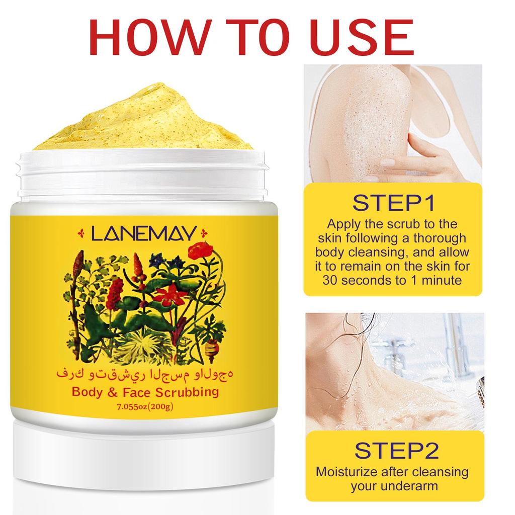 Скрабирующий крем для тела и лица - обеспечивает глубокое очищение и уход за кожей, делает кожу сияющей, здоровой и гладкой, 200 г