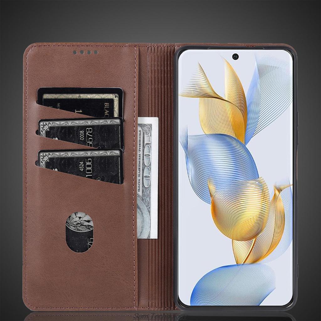 Роскошный магнитный адсорбционный кожаный чехол для Huawei Honor 90 Honor90 Flip Cover Защитный чехол Capa Fundas Coque