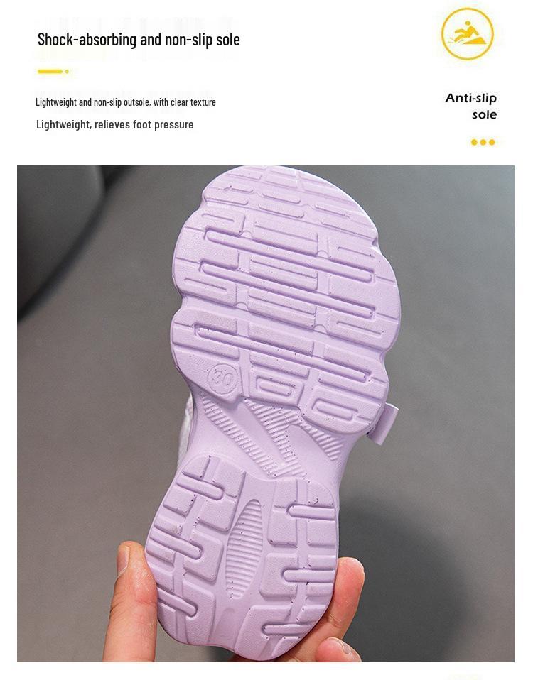 Детские нескользящие спортивные сандалии с закрытым носком на липучке - Мягкая подошва, пляжная обувь для мальчиков и девочек, от малышей до детей постарше