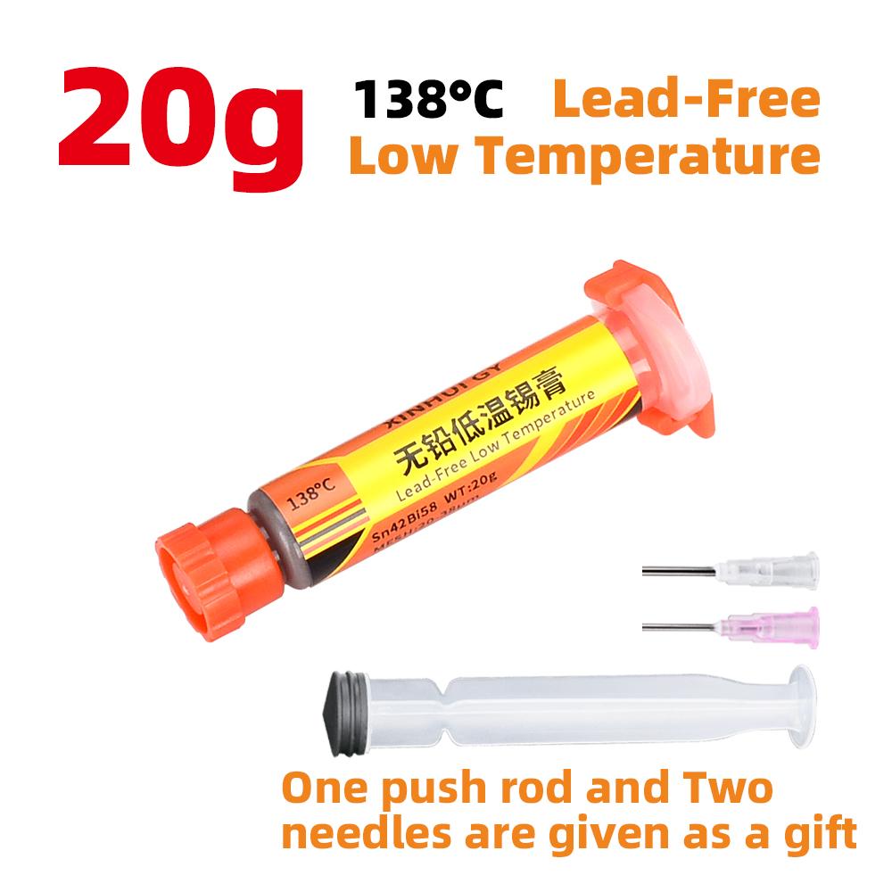 Sn42Bi58 SMD паста для сварки 138 ℃ низкотемпературный бессвинцовый шприц без очистки паяльная паста для ремонта компонентов телефона
