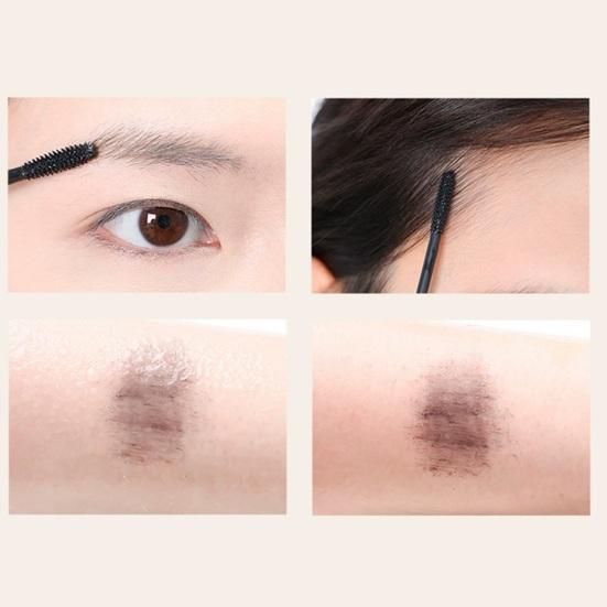 2Pcs Waterproof Liquid Mascara with Washable Brush Head Quick Drying 3D Curling Lash Mascara Non-Smudge & Long Lasting Natural Lengthening Bristleless