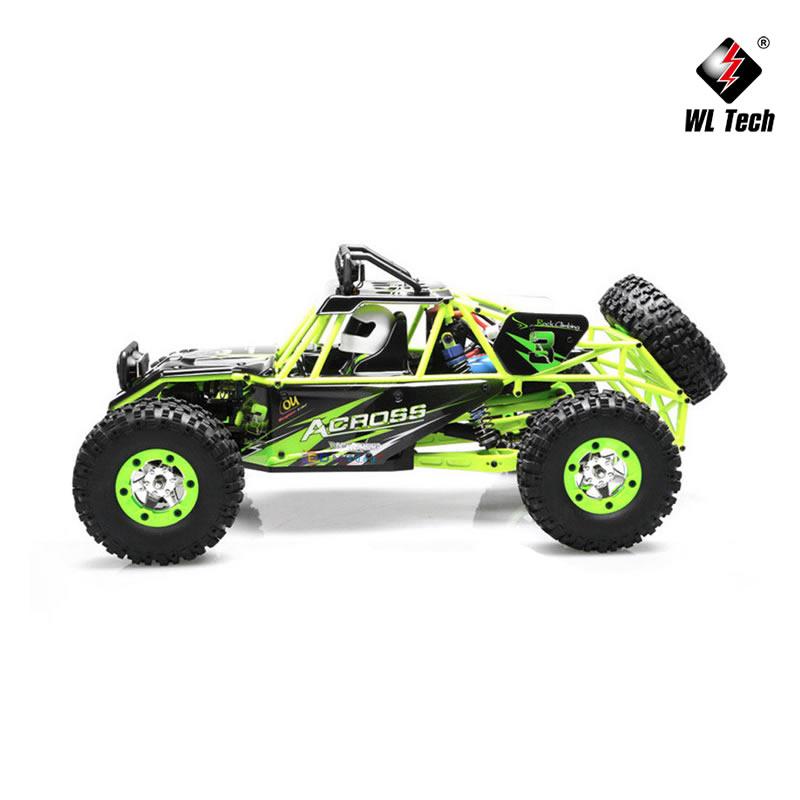WLtoys 12428 1:12 4WD Радиоуправляемая гоночная машина Высокоскоростной Внедорожник с дистанционным управлением Сплав Грузовик-скалолаз Светодиодная подсветка Багги Игрушки для мальчиков Подарок детям