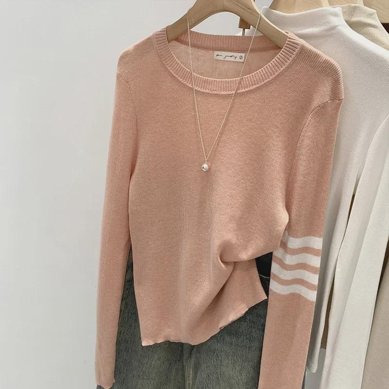 2024 Women's High-End Striped Wool Sweater for Early Autumn