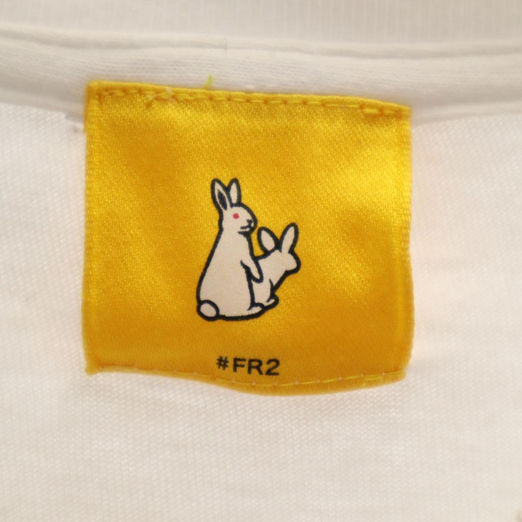 FR2 Print Short Sleeve T-shirt M White Mona Lisa Men's Used