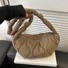 Women Large Capacity Quilted Tote Bags Down Cotton Padded Shoulder Bags Messenger Bag Fashion Girls Underarm Bags Puffy Handbags KTY