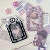 Kpop Photocard Holder With Keychain Y2K Kawaii Bow Lace Photo Card Sleeves ID Badge Holder Card Protector