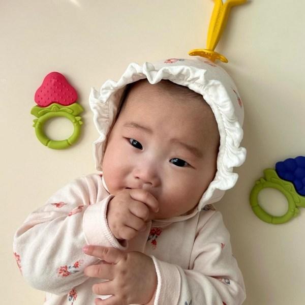 Anju Fruit Ring + Strap + Case, 1 Piece, Banana Ring, Korean Baby Products