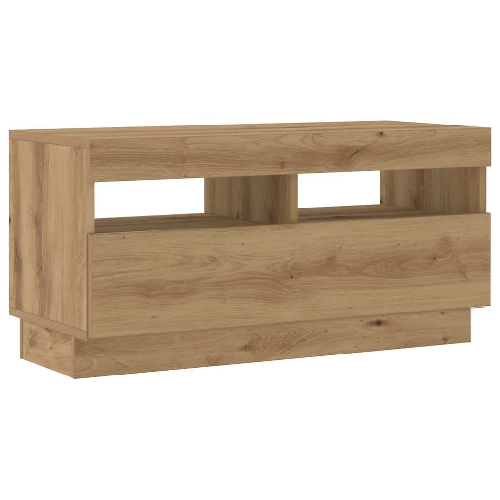 Vidaxl Szafka Pod Tv Z Oświetleniem Led, Dąb Artisan, 260X35X40 Cm