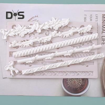 Портативная форма для выпечки, долговечная и легкая форма для выпечки с цветочной лозой и бордюрами