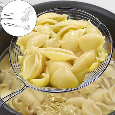 Ложка-дуршлаг с длинной ручкой, устойчивая к ожогам, можно мыть в посудомоечной машине, легко очищается, фильтрует, шумовка для жареной лапши из нержавеющей стали