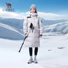 Camel Унисекс удлиненная пуховая куртка-пуховик с гусиным пухом