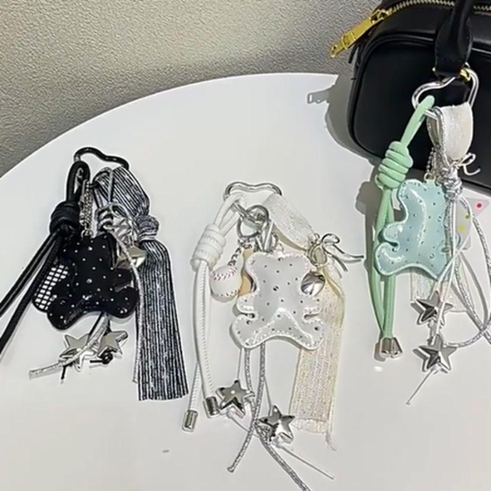 Bag Charm Braided Rope Bag Pendant High-grade Love Tassel Keyring Friends Birthday Gifts