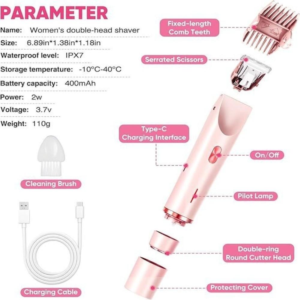 Dual-Head Bikini Trimmer Wet Dry Use Pubic Hair Shaver New Electric Trimmer Summer Use