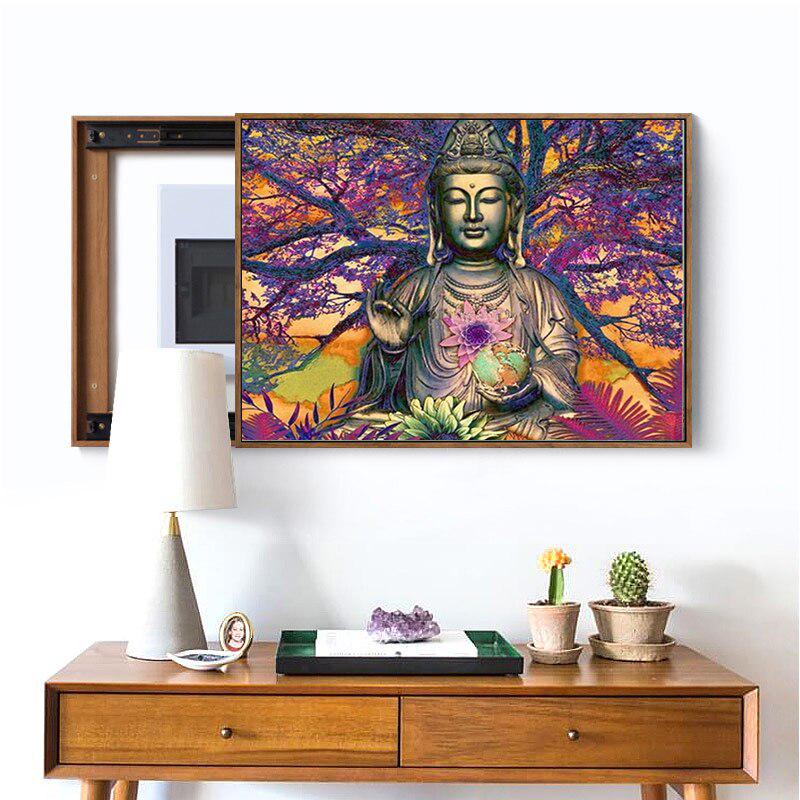 Сделай сам Алмазная картина Вышивка крестом Мозаика Вышивка "Фиолетовая Бухда" Алмазная вышивка