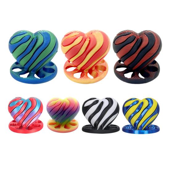 Мини-фигурка сердца, напечатанная на 3D-принтере, Спиральная игрушка-непоседа в форме сердца, Забавное украшение для стола, Подарок для снятия тревоги и стресса для детей и взрослых