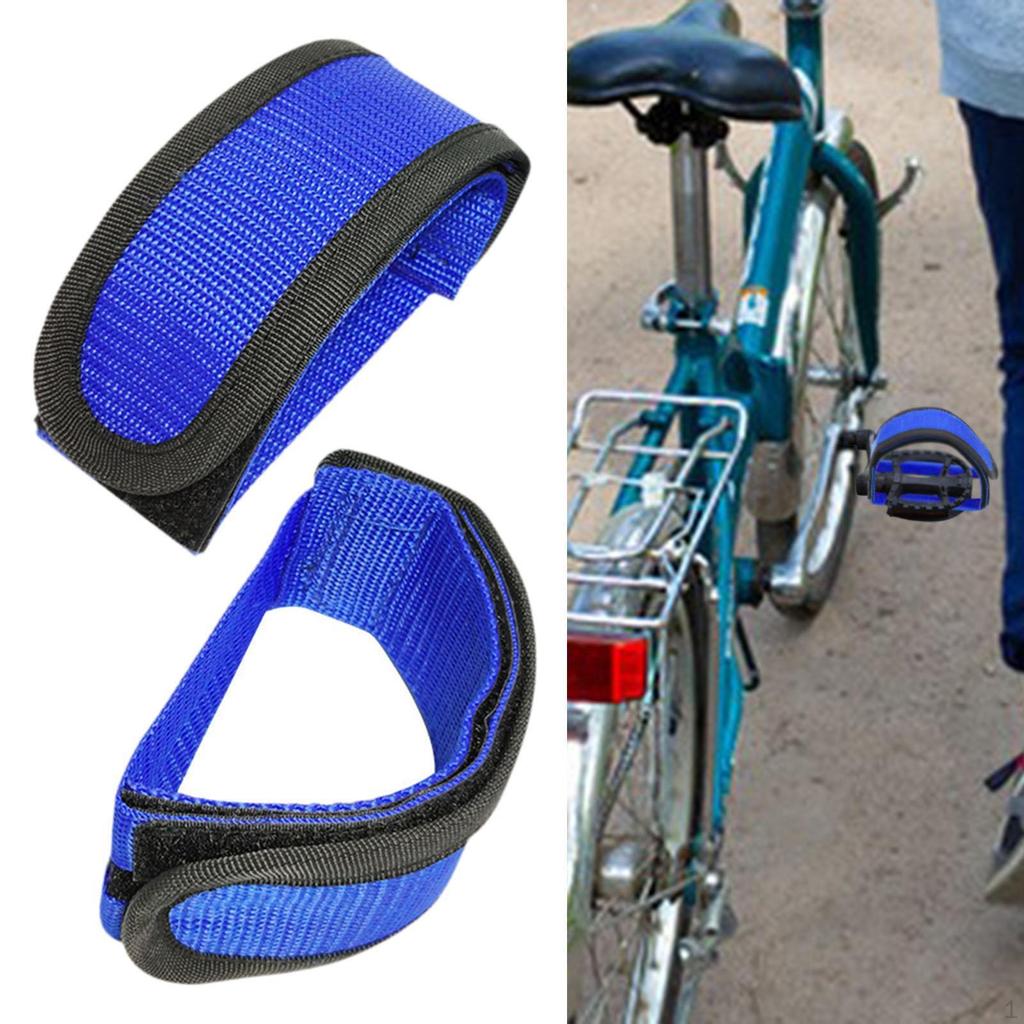 2 Pieces Bike Pedal Band Foot Retention Strap Footrest Strip Non Slip Cycling Belt