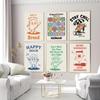 Retro Cartoon Quote Poster Print Funny Trendy Wall Art Cavnas Painting Nursery Modern Abtract Kids Room Home Decor